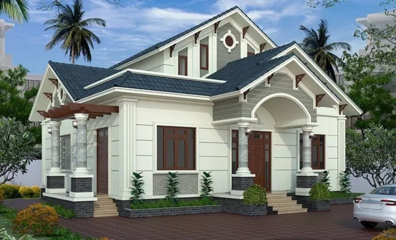 Công trình mái tôn giả ngói đẹp