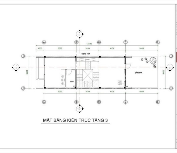 Bản vẽ 2D tầng 3