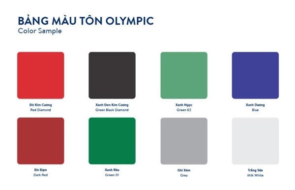 Màu sắc tôn lợp mái nhà xưởng rất đa dạng, mang đến giá trị thẩm mỹ cao